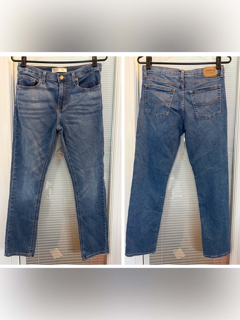 Levi's Signature Girls sz 16 Slim Adjustable Waist Stretch Blue (30Wx27L)